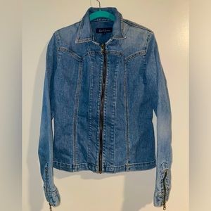 Y2K Vintage Earl Jeans Moto Jean Zip Front Jacket